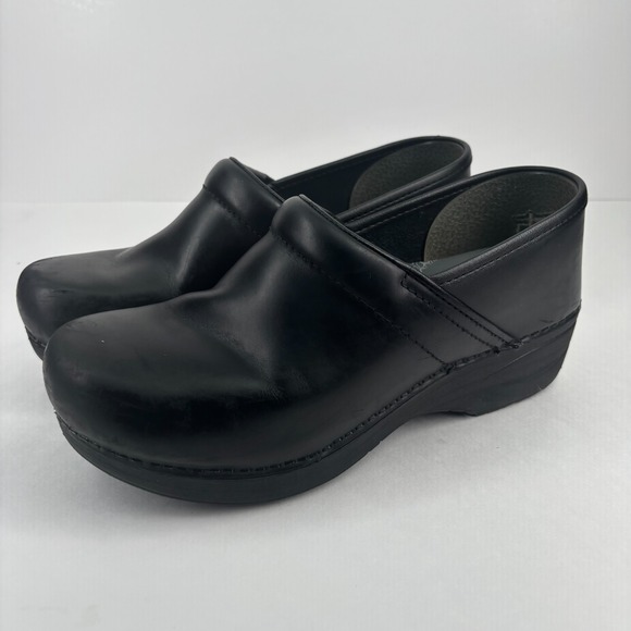 Dansko XP 2.0 Professional Clogs Women's US 8.5 EU 39 Black Leather Comfort Shoe - Picture 1 of 16